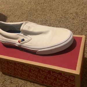 Classic slip-on vans Rainbow size 8